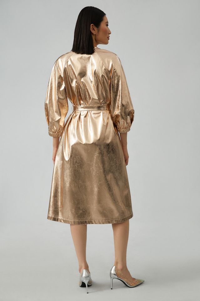 Mare Mare x Anthropologie Shine Faux Leather Shirt Dress #2