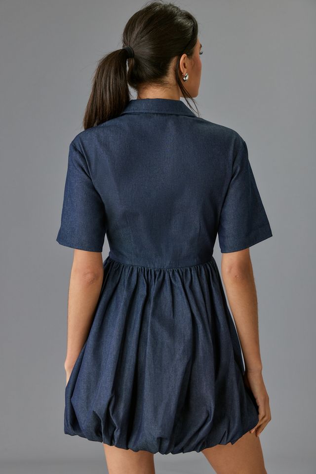 Mare Mare x Anthropologie Denim Bubble-Hem Dress #1