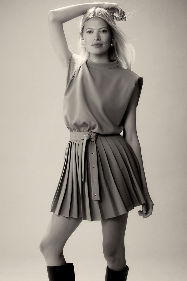 Mare Mare Pleated Belted Dress #2