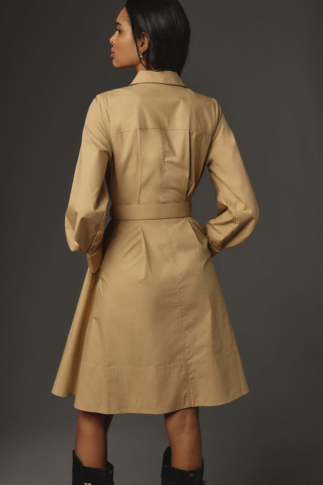 Mare Mare Long-Sleeve Collared Zip-Front Midi Dress #1