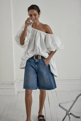 Mare Mare Puff-sleeve Off-the-shoulder Mini Dress In White | ModeSens