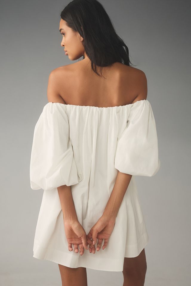 Puff Sleeve Off Shoulder A-Line Mini Dress