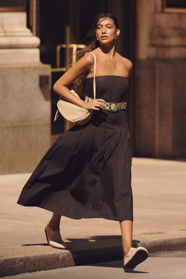 Mare Mare Strapless Seamed A-Line Midi Dress