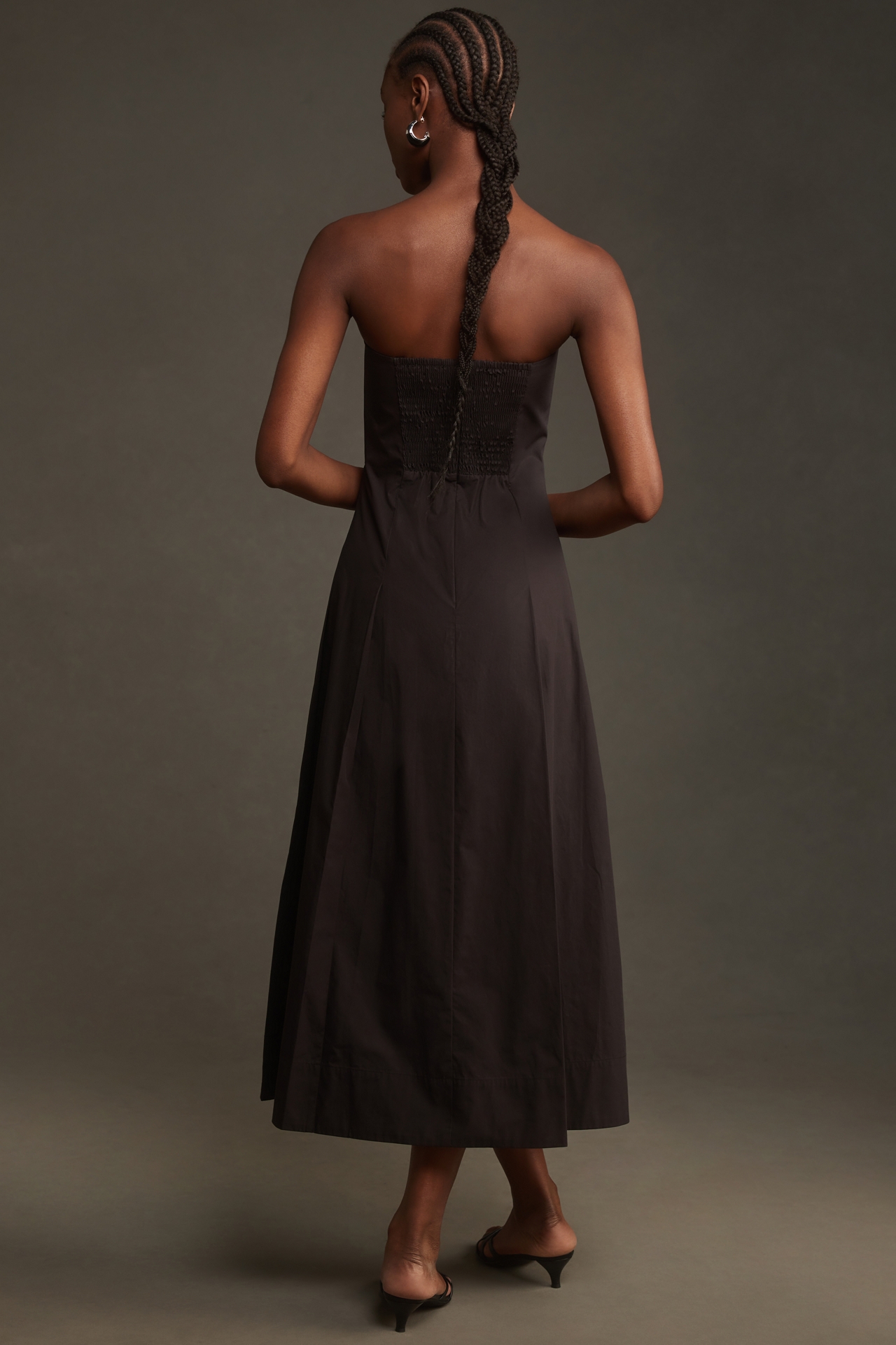 Mare Strapless Seamed A-Line Midi Dress