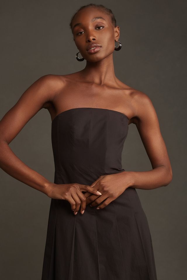 Mare Mare Strapless Seamed A-Line Midi Dress #4