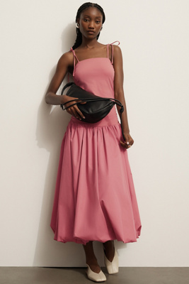 Mare Mare Sleeveless Drop-Waist Bubble-Hem Midi Dress | Anthropologie
