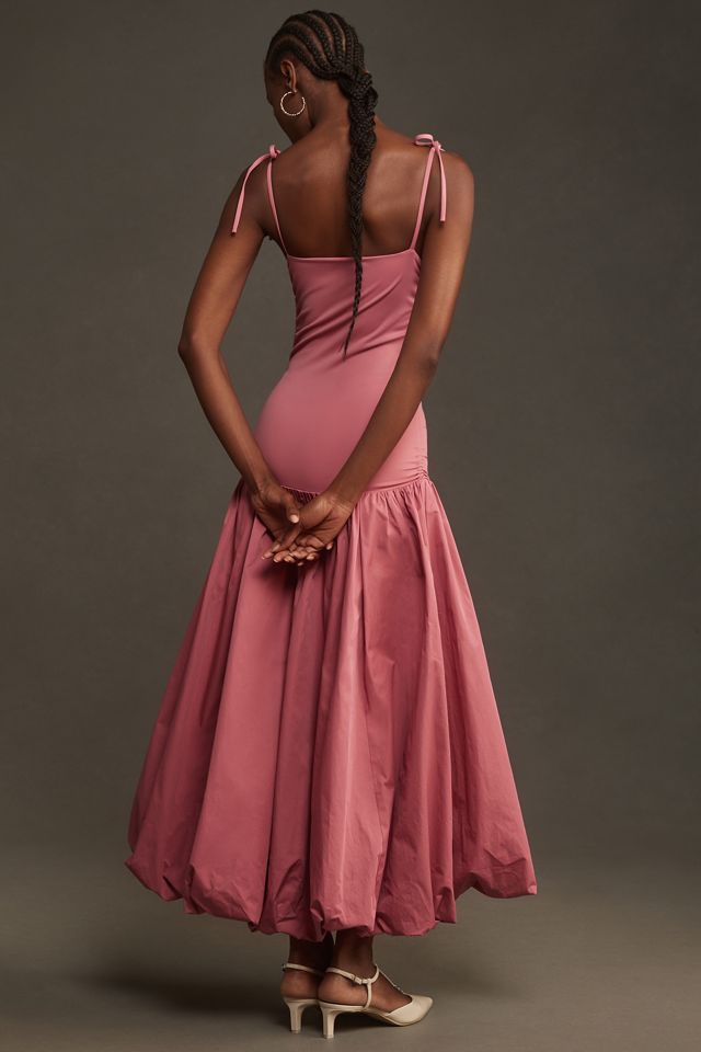 Mare Mare Sleeveless Drop-Waist Bubble-Hem Midi Dress #3