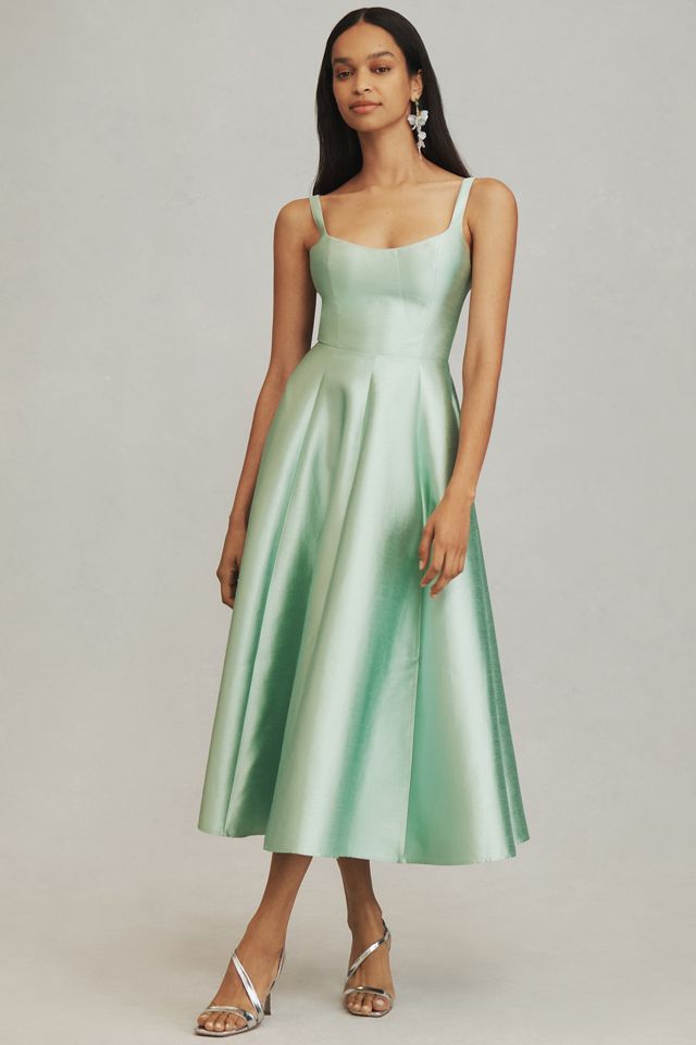 Mare Mare Scoop-Neck Cutout Midi Dress