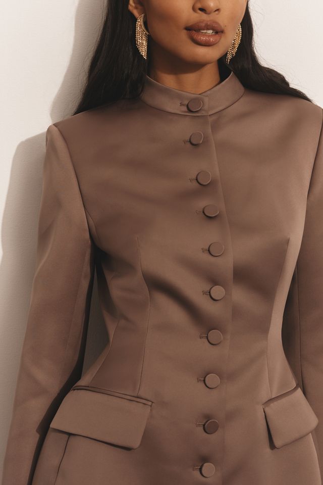 Mare Mare Long-Sleeve Button-Front Mini Dress #3