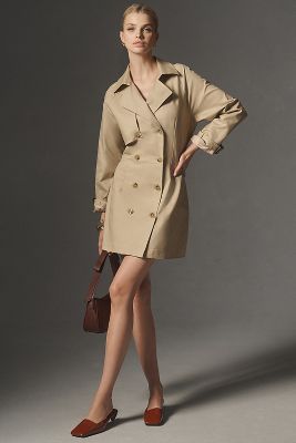 Anthropologie piped trench coat best sale