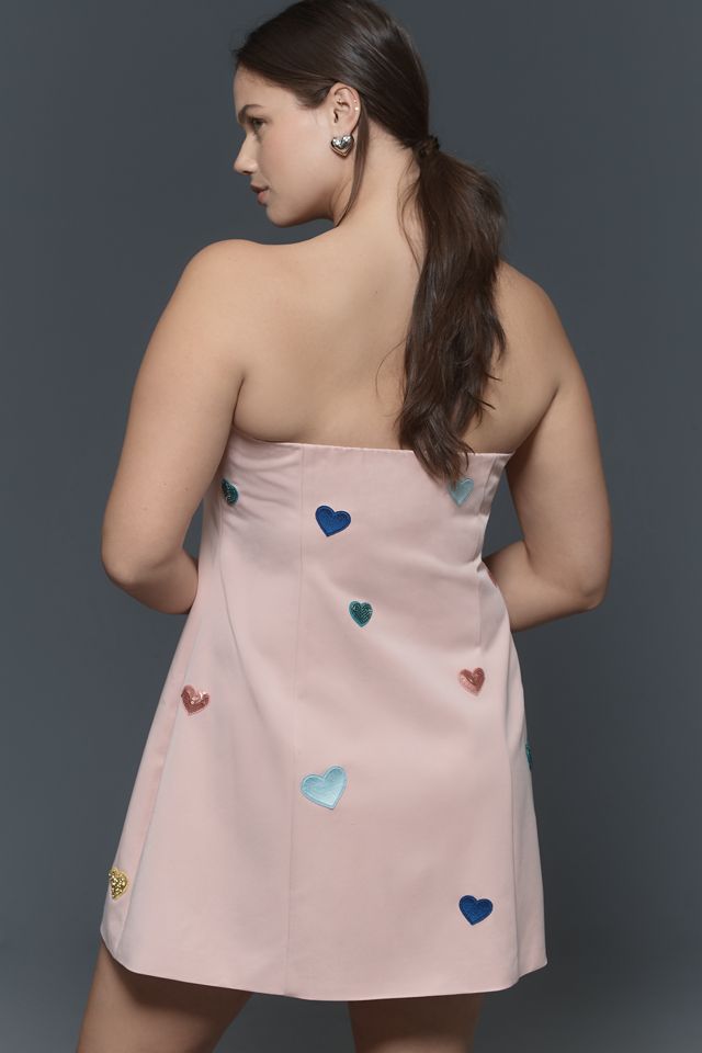Mare Mare Strapless Heart-Embellished Mini Dress #7