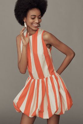 Bubble-Hem Mini Dress