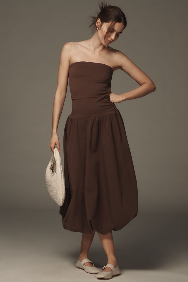 Mare Mare Strapless Drop-Waist Bubble Midi Dress #1