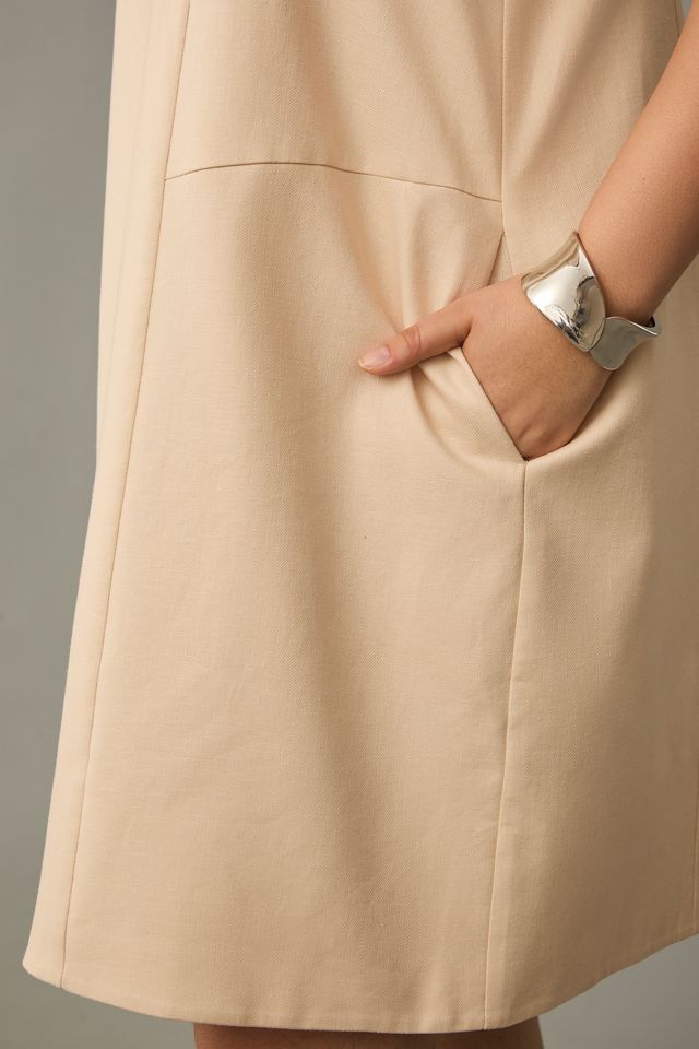 @heynasreen x Mare Mare Linen Blend Square-Neck A-Line Mini Dress #7