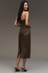 Mare Mare Faux-Leather Strapless Slim Midi Dress