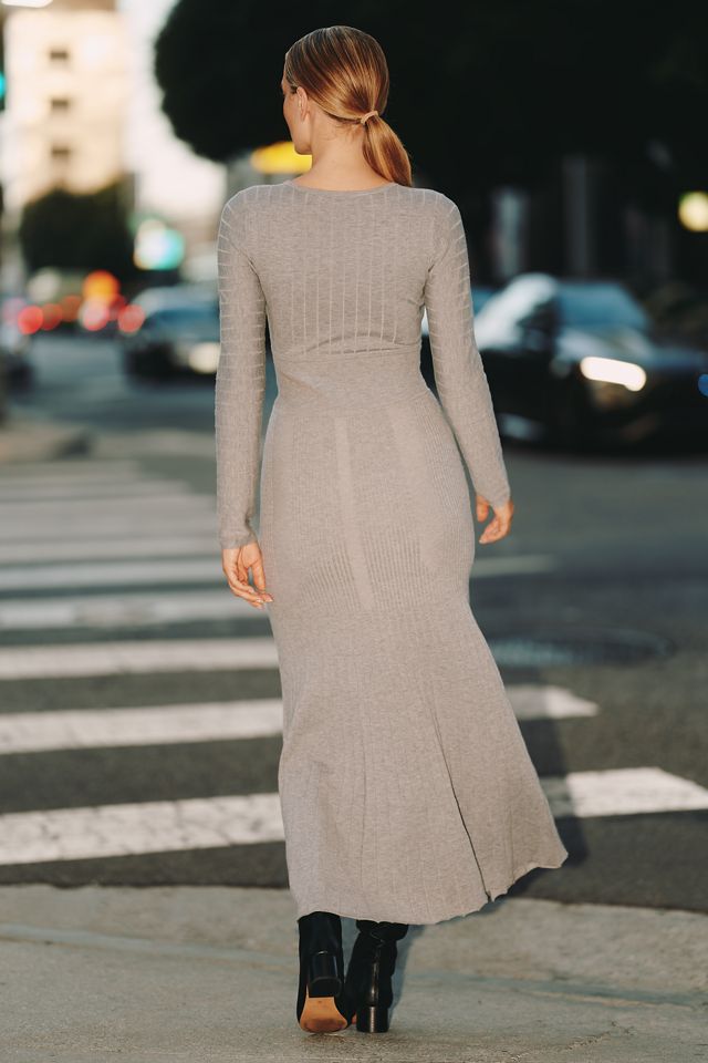 Mare Mare Long-Sleeve Slim Sweater Maxi Dress #1