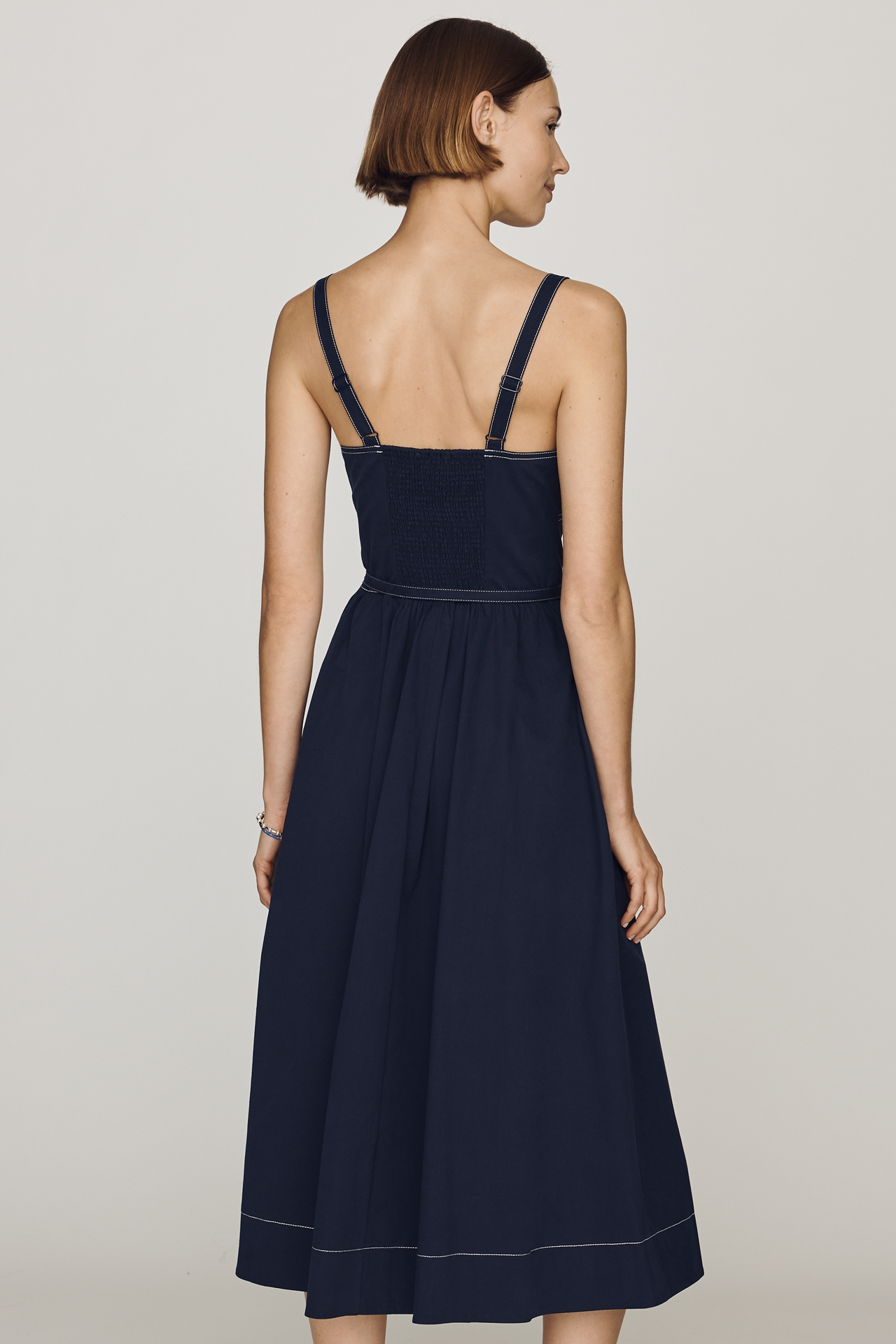 Mare Cotton Seamed Midi Dress