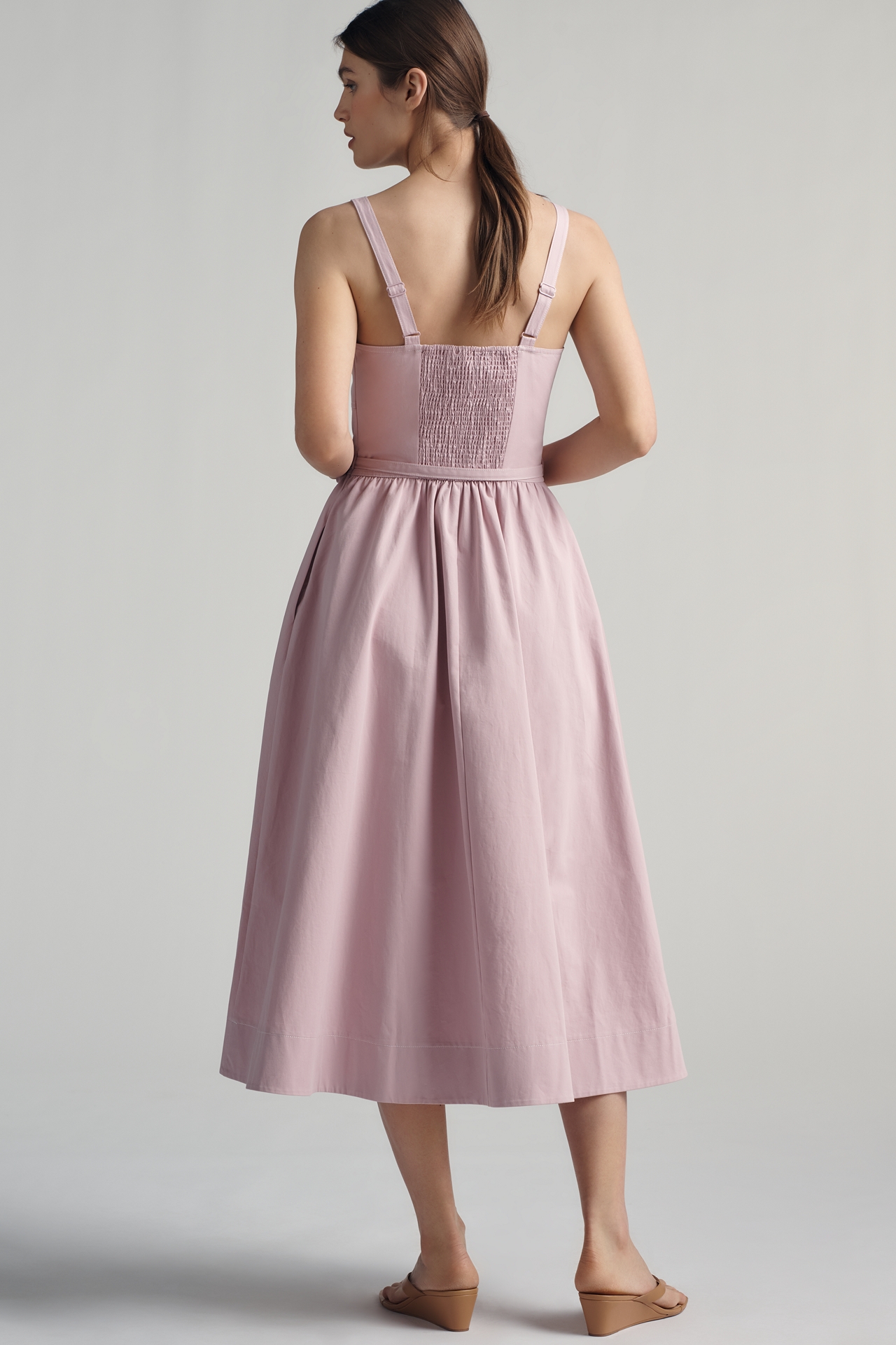 Mare Cotton Seamed Midi Dress