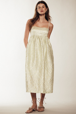 Mare Mare Square-Neck Babydoll Midi Dress