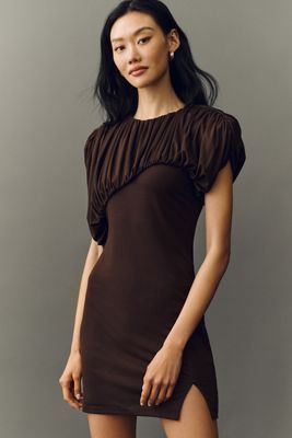 Mare Mare Mesh Puff-Sleeve Dress