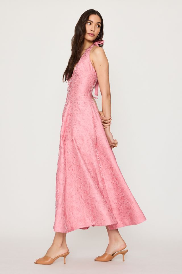 Robe longue Mare Mare à encolure américaine, coupe corset et évasée en jacquard #3