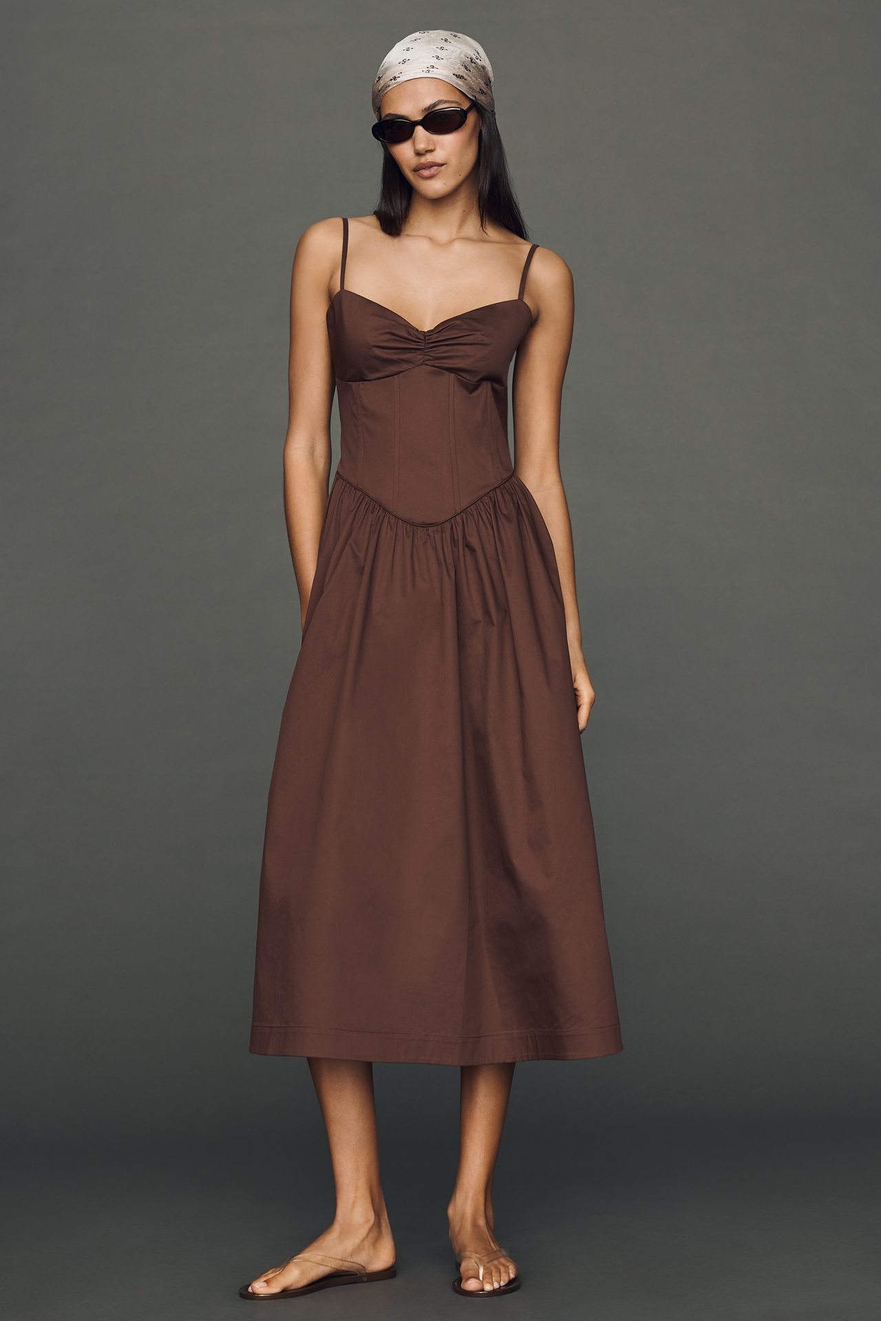 Mare Cotton A-line Midi Dress