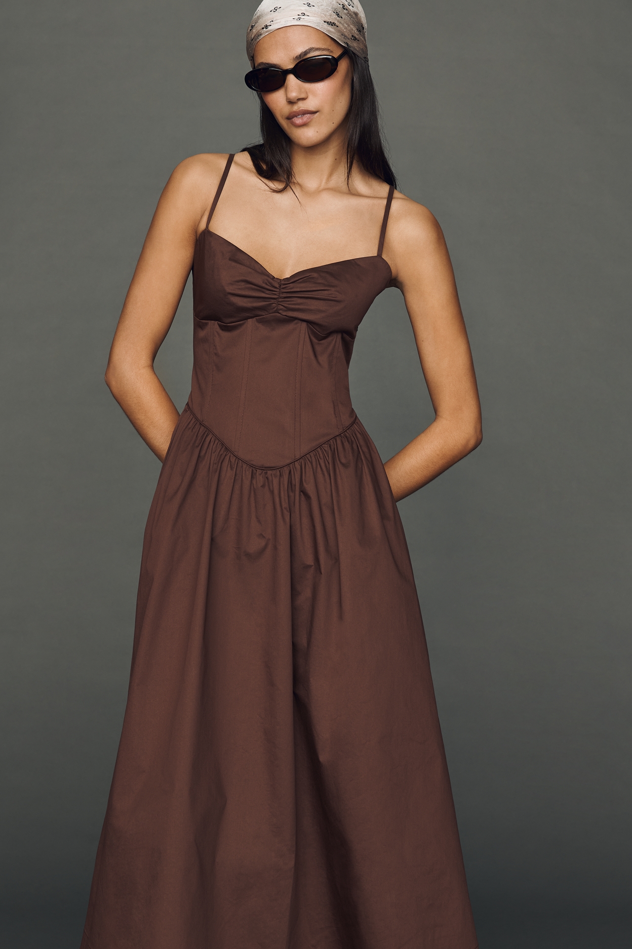Mare Cotton A-line Midi Dress