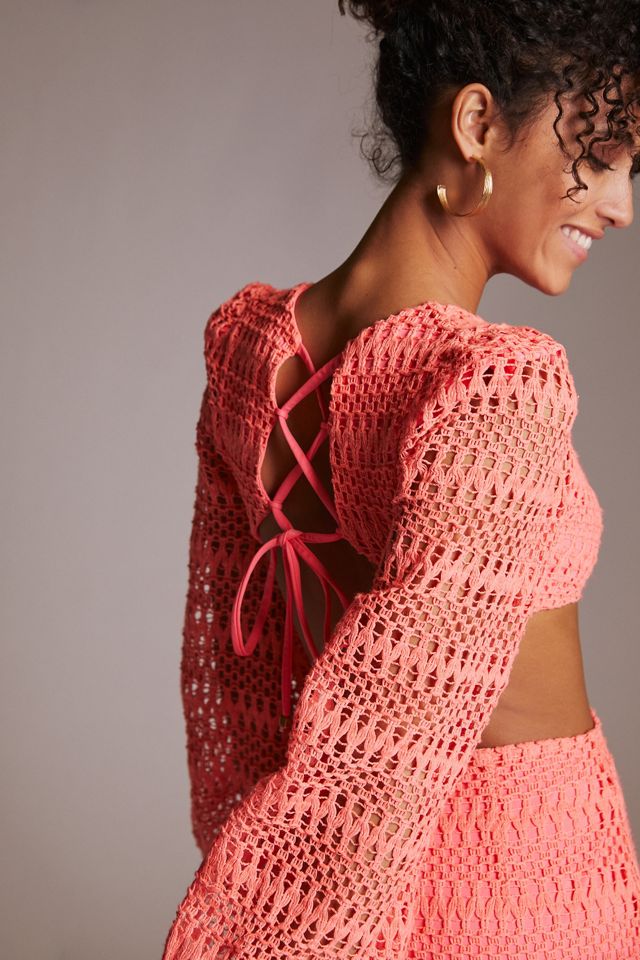 PatBO Crochet Cut-Out Maxi Dress #1