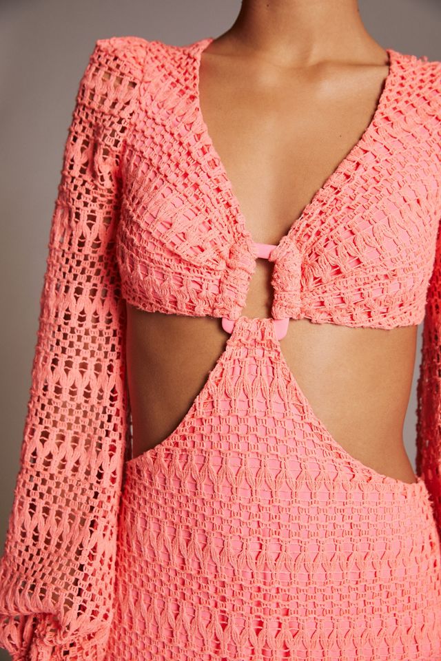 PatBO Crochet Cut-Out Maxi Dress #4