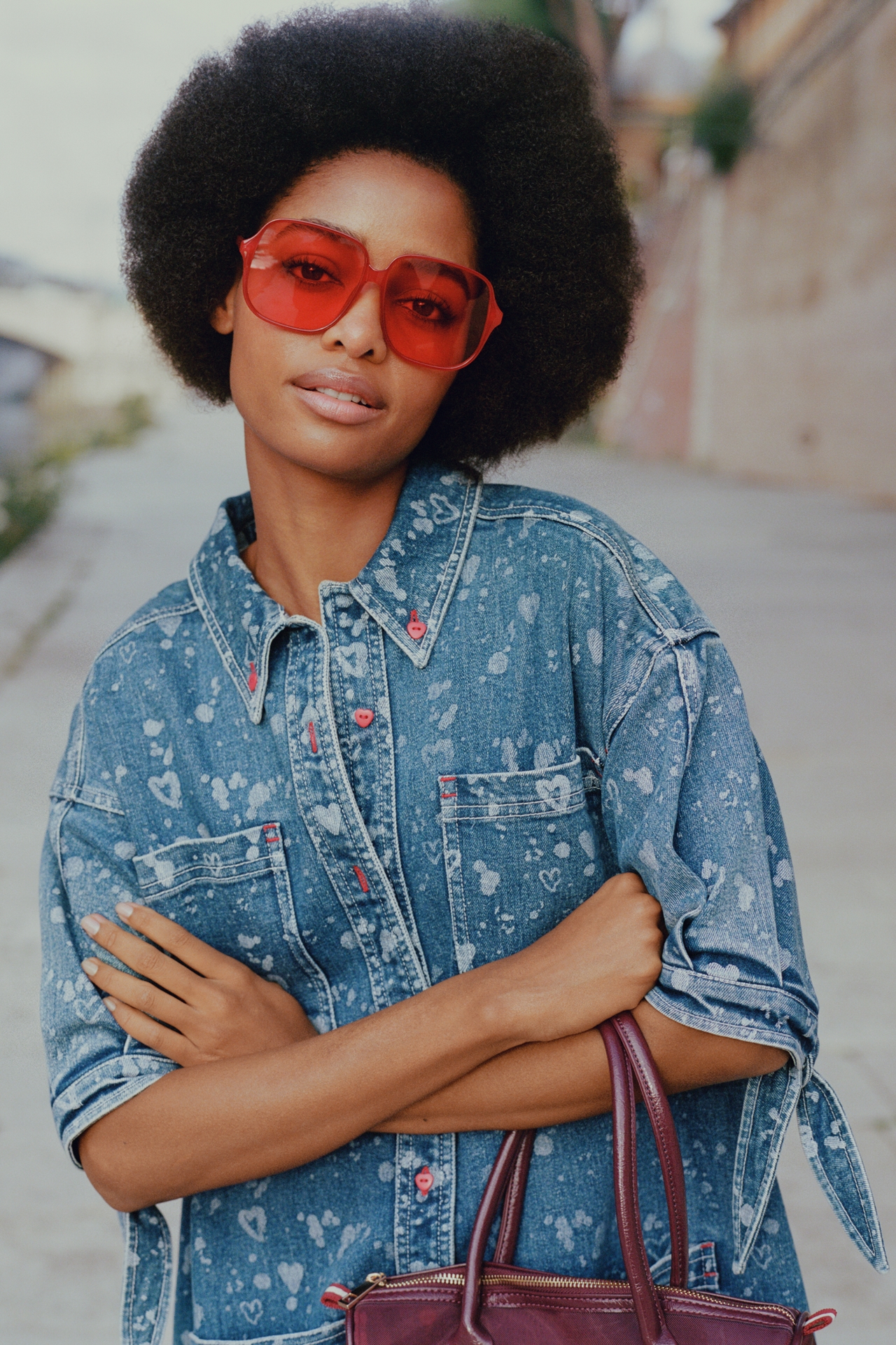 Pilcro Denim Buttondown Shift Dress