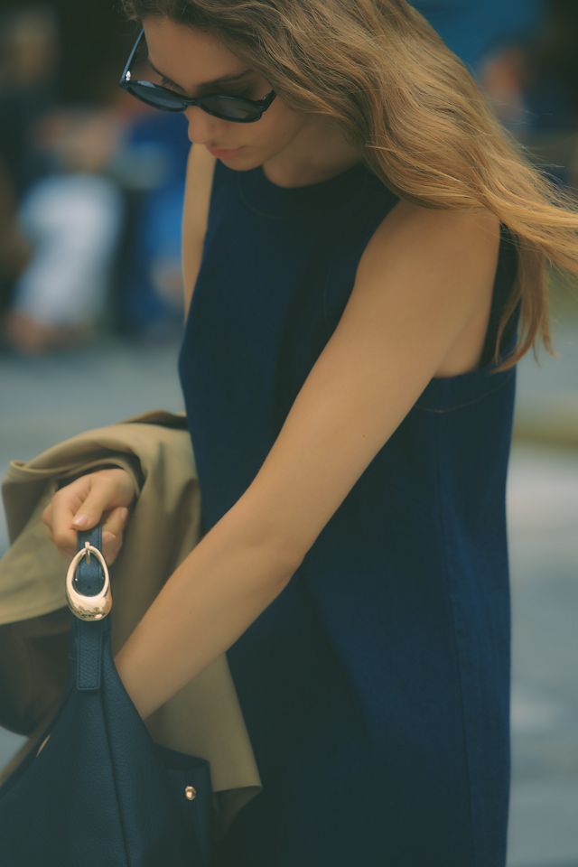 Maeve Emmy Sleeveless Denim Swing Dress #1