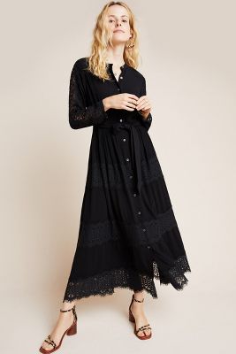 Seen Worn Kept Magda Lace Maxi Dress In Black | ModeSens