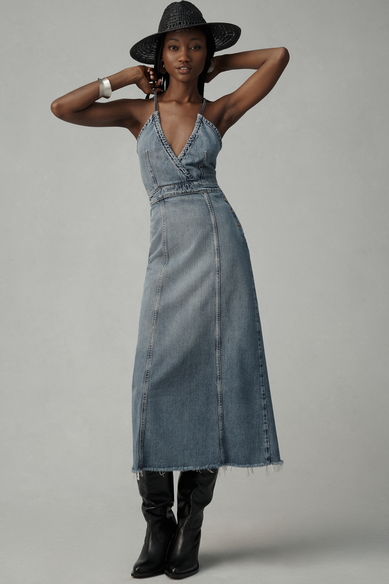 Ética Callista Denim Midi Dress