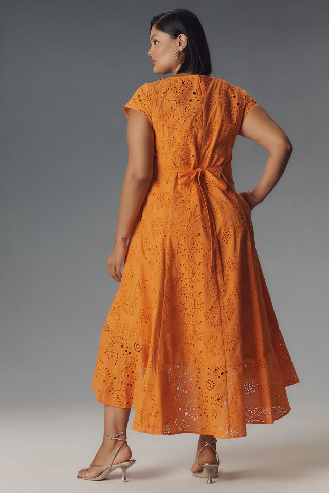 Universal Standard Plus Eyelet Flounce Midi Dress #2