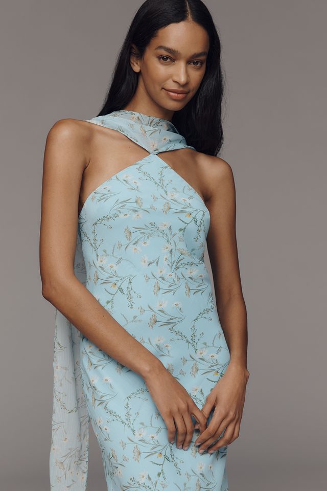 fitted lace wedding dress Ashton Maxi in Navy Satin | Silk Formal Maxi Dress main image 1