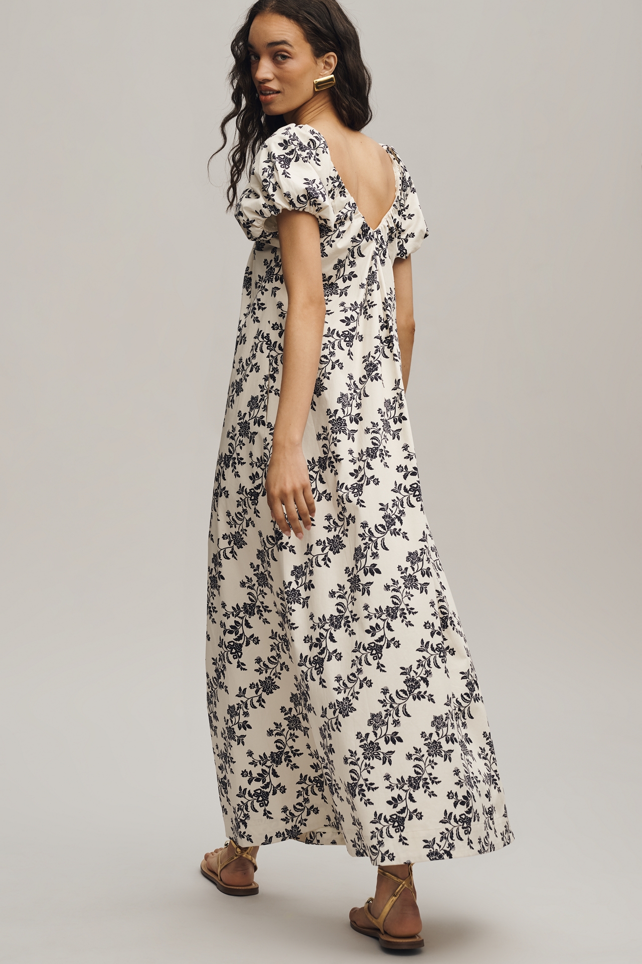 Hansen & Gretel Perri Puff-Sleeve Maxi Dress