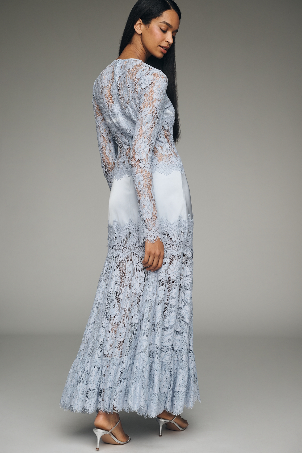 Hansen & Gretel Libby Long-Sleeve Lace Maxi Dress