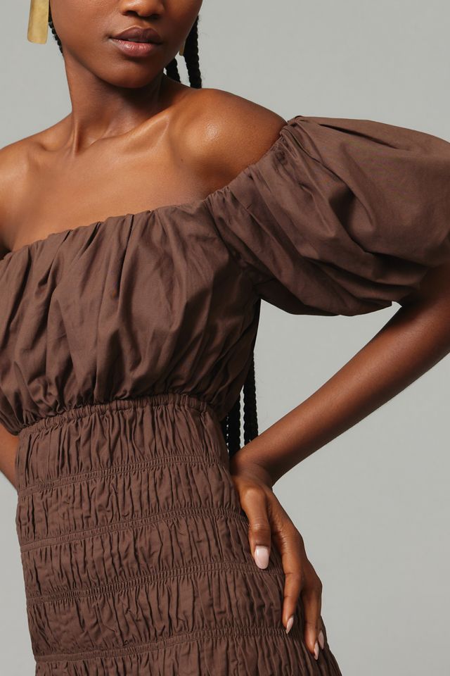 Significant Other Robyn Off-The-Shoulder Shirred Dress #2
