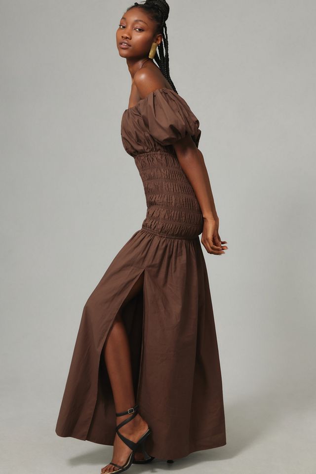 Significant Other Robyn Off-The-Shoulder Shirred Dress #3