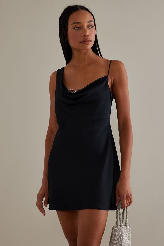 Significant Other Elodie Asymmetrical Cowl Mini Slip Dress #4