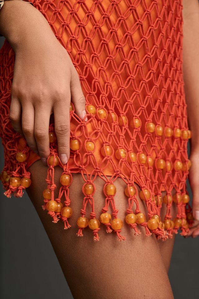 Significant Other Beaded Halter Mini Dress #4