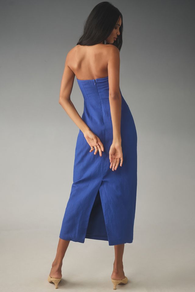 Significant other strapless midi dress anthropologie