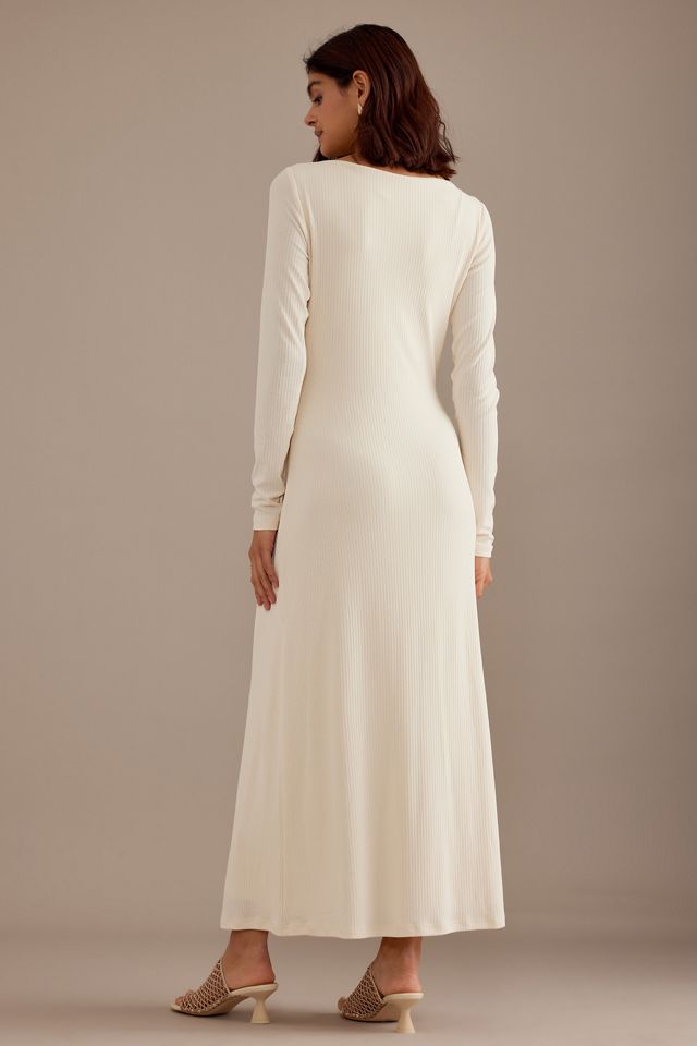 Significant Other Charlie Langarm Geripptes Maxikleid #5