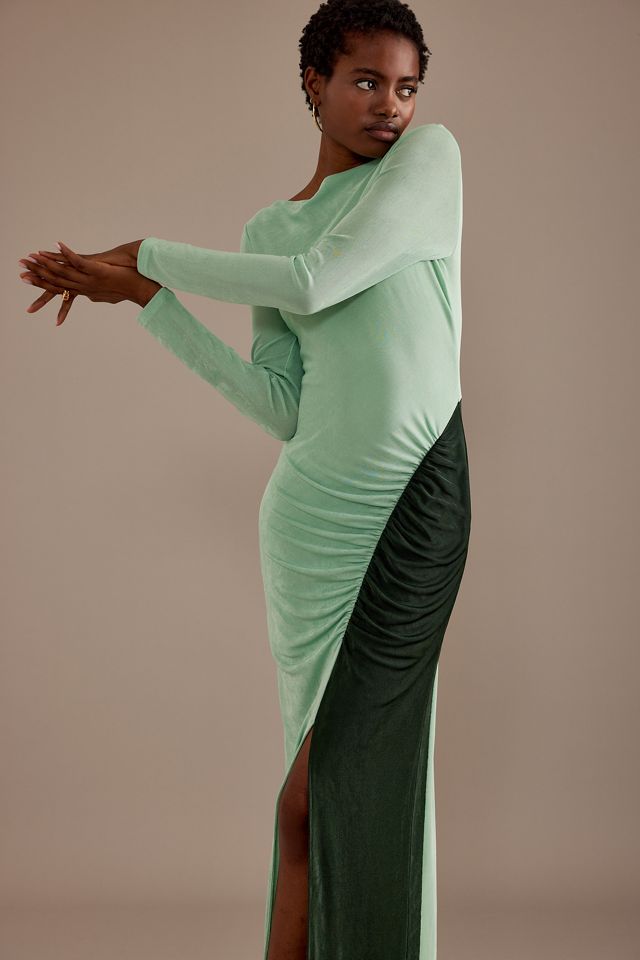 Significant Other Caitlin Long-Sleeve Ruched Maxi Dress #3