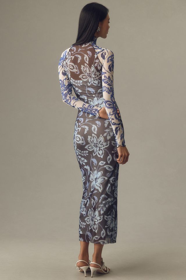 Significant Other Long-Sleeve Mock-Neck Slim Midi Dress #2