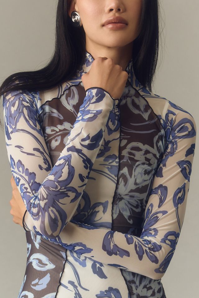 Significant Other Long-Sleeve Mock-Neck Slim Midi Dress #3