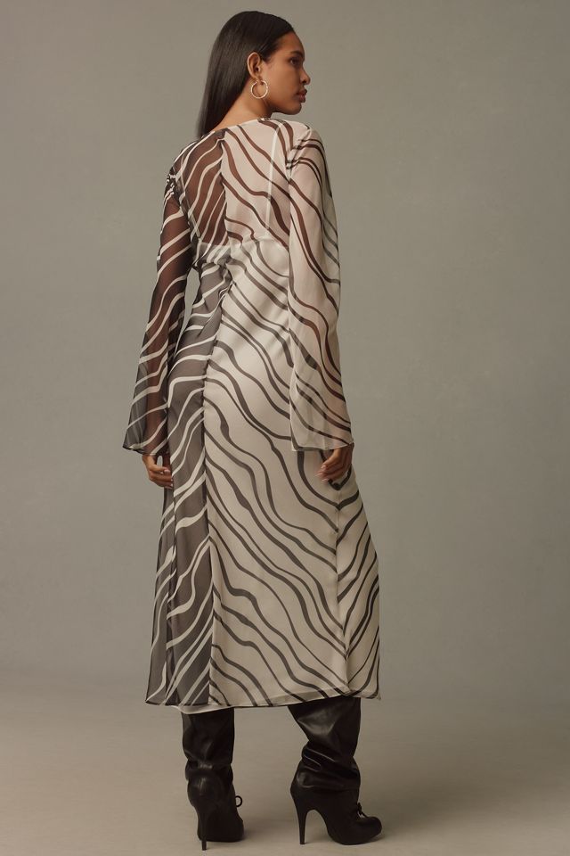 Significant Other Salma Long-Sleeve V-Neck Midi Dress #1