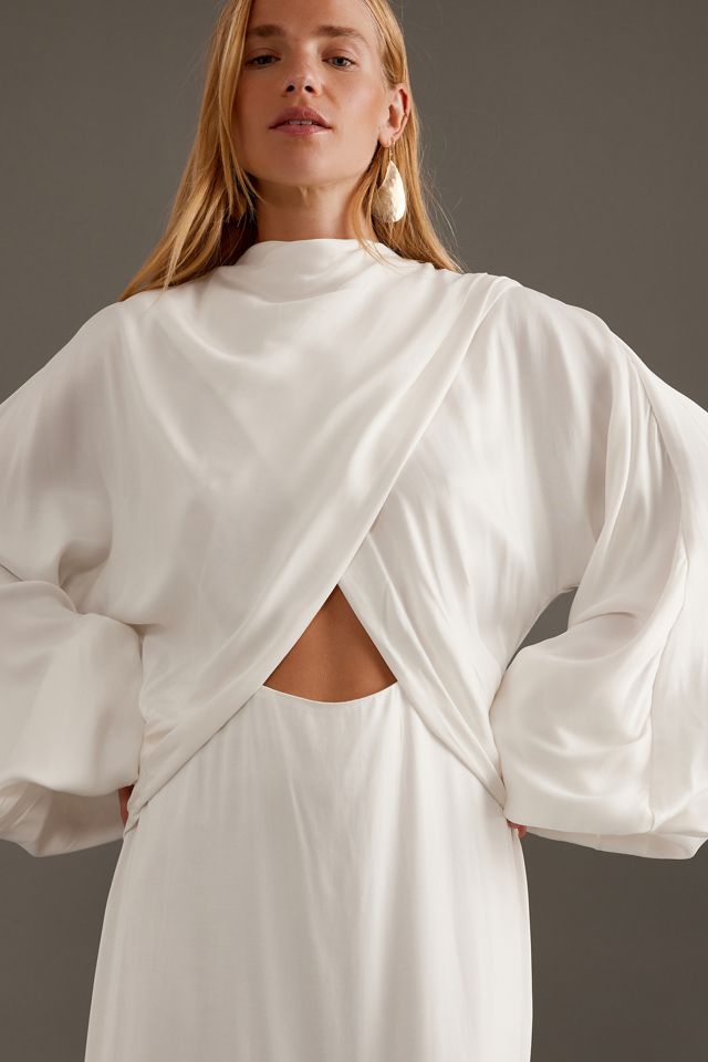 Significant Other Rosa Robe Maxi à Franges Manches Longues #4