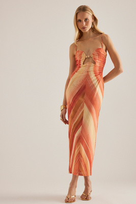 Mattie Printed Mesh Midi Dress taille: Uk 12 chez Anthropologie - Significant Other - Modalova