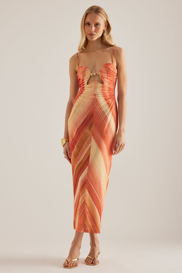 Significant Other Mattie Printed Mesh Midi Dress #3